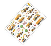 Gogogmee Pegatinas de Pared de Dibujos Animados para Habitación Infantil Excavadora y Semáforo Tamaño 40X60 CM Material PVC sin Residuos Decoración Educativa