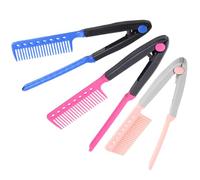 Gogogmee Peine Alisador de Cabello de Plástico en Forma de V Plegable Paquete de 3 Piezas Adecuado para Peinados y Cuidado Profesional para Peluquería