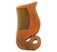 Gogogmee Peine Antiestático de Cuerno de Buey Tallado Doble Cara Forma de Cisne, Peine Delicado Cabello, Masajeador Portátil para Cuidado Capilar en Casa y Viajes