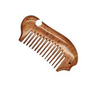 Gogogmee Peine Creativo de Madera Forma de Pez Pequeño, Antiestático y Ecológico para Uso en Casa, Adecuado para Mujer Cabello Rizado o Liso