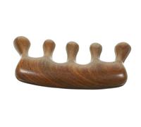 Gogogmee Peine de Masaje de Sándalo Natural Peine de Dientes Anchos Cabelludo para Cabello de Mujer