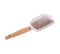 Gogogmee Peine Masajeador De Cabelludo Con Cojín De Aire Cepillo Desenredante Ovalado De Madera Antiestático Para Cabello Grueso o Uso Diario Casa o Viajecito