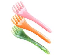 Gogogmee Peine Masajeador del Cuero Cabelludo 3 Unidades Tamaño Mediano de Resina Verde, Amarillo y Rosa para Masaje Capilar y Estimulación Circulatoria