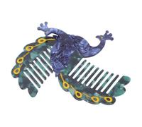 Gogogmee Peines de Acetato para Mujer, Juego de 2 Piezas Diseño de Pavo Real, Peinetas Laterales Decorativas para Moños Vintage, Accesorios Cabello Suaves y Antiestáticos, Tamaño