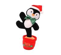 Gogogmee Peluche Navideño Parlante con Luces Led, Juguete Cantante y Bailarín Tamaño Mediano, Diseño de Pingüino con 60 Canciones en Inglés, Decoración Interactiva Fiestas de Navidad