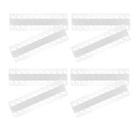 Gogogmee Pestañas Autoadhesivas de Pvc Transparentes para Exhibición Minorista, Ganchos Colgantes de 27x42 Mm, Paquete de 300 Unidades, Ideales para Tiendas, Supermercados y Embalaje