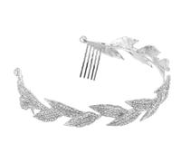 Gogogmee Pinza Cabello de Aleación Cristales Peine Decorativo Forma de Hoja Accesorio para Novia y Fiesta Tocado Elegante para Mujer Obsequio para Bodas y Eventos