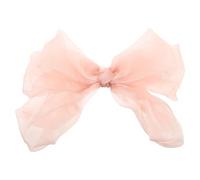 Gogogmee Pinza Pelo con Lazo Francés Grande de Tul Rosa, Accesorio Elegante para Boda y Fiesta, Clip Decorativo para Mujeres y Niñas, Tocado Versátil para Peinados Semi-recogidos