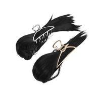 Gogogmee Pinzas Cabello Postizo 2 Unidades, Clip Decorativo Negro con Garra Dorada y Plateada, Accesorios para Moños Sintéticos para Mujer, Ideales para Bodas, Fiestas y Uso Diario