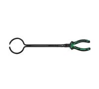 Gogogmee Pinzas Largas para Crisol de Grafito Mango Aislante Verde Abrazadera Circular Resistente al Calor para Fundición de Metal y Joyería Herramienta Segura para Horno de Fusión y