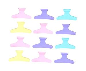 Gogogmee Pinzas Pelo de Plástico Coloridas Ideales para Secar y Peinar el Cabello 24 Accesorios para Peluquería Color Aleatorio para Salón en Estilistas Profesionales