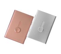 Gogogmee Portatarjetas Metálico Manual 2 Piezas Estuche para Tarjetas de Visita Resistente y Ligero para Uso Diario y Viajes