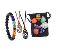 Gogogmee Pulsera De Piedra Natural Irregular Para Yoga Soporte De Collar Tejido a Mano, Accesorio Diy Para Cristales Curativos En Cenas y Fiestas, Material Suave y Hipoalergénico