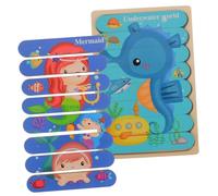 Gogogmee Puzzle de Madera para Bebés Año Educativo de Cognición para Bordes Redondeados y Colores Vivos para Desarrollo Temprano