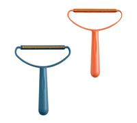 Gogogmee Removedor de Pelusas Portátil 2 Piezas Azul y Naranja para Ropa y Cama Herramienta Manual de Limpieza de Pelo Adherido Mango Antideslizante y Cabezal Duradero Adecuado para