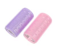 Gogogmee Rizadores de Pelo Jumbo 2 Piezas Tamaño Extra Grande Núcleo de Aluminio Calentado Manual para Mujeres Volumen Natural Peinado Diario Hogar Salón Colores Rosa y Morado
