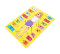 Gogogmee Rompecabezas de Partes del Cuerpo Humano de Madera Clavijas, Juguete de Aprendizaje Temprano, Tablero Educativo de Reconocimiento Corporal, Adecuado para Desarrollo Cognitivo