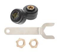 Gogogmee Sensor Presión Neumáticos Moto Inalámbrico Alarma Alta y Baja Presión, Material Abs y Cobre, Sistema de Monitoreo para Conducción Segura