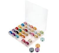 Gogogmee Set de 36 Hilos Metálicos para Bordar DIY Hilo de Bordar Metálico Multicolor Bobinas para Costura y Punto de Cruz Adecuado para Manualidades y Bordado Artesanal