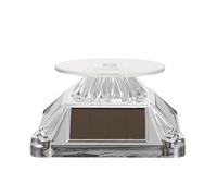 Gogogmee Soporte de Exhibición Giratorio para Joyería en Plástico Plata, Diseño Delicado y Funcional, Adecuado para Organizar Accesorios y Cosméticos