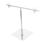 Gogogmee Soporte para Banner Ajustable T Soporte Metálico para Carteles con Clip Resistente y Versátil para Exhibición Interior y Exterior Tiendas