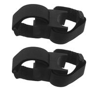 Gogogmee Soporte para Linterna de Bicicleta Ajustable para Manillar de 22 Mm, Abrazadera Negra Resistente Intemperie, 2 Piezas, Compatible Luces Delanteras para Ciclismo, Montaña