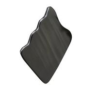 Gogogmee Tabla de Masaje Ondulada de Cuerno Natural Negro Herramienta de Raspado para Masaje Facial y Corporal Masajeador de Fisioterapia para Cuidado Piel en Casa y Spa