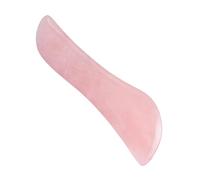 Gogogmee Tablero de Masaje Facial Cuarzo Rosa Natural Forma de S Herramienta Portátil para Masaje y Cuidado Diseño Chino Superficie Pulida Suave y para Mujeres