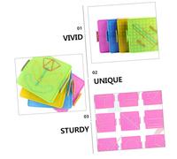 Gogogmee Tablero de Uñas Educativo Matemáticas para Doble Cara con Banda Elástica Herramienta Didáctica Geometría para de Primaria Placa Color Aleatorio Color Aleatorio