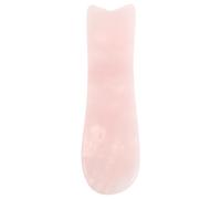 Gogogmee Tablero Gua Sha de Cuarzo Rosa Herramienta para Rostro y Cuerpo de Cristal Raspado Facial y Masaje Relajación Piel