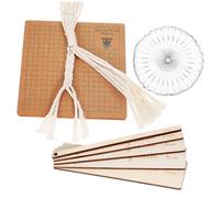 Gogogmee Tablero Macramé de Corcho con Pins Kit Completo para Bordado y Manualidades Incluye Instrucciones para Proyectos de Nudos y Trenzado
