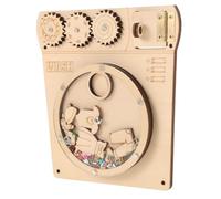 Gogogmee Tablero Montessori de Madera Lavadora para Años Juguete Educativo Sensorial DIY para Desarrollo Temprano Habilidades Motoras y Creatividad