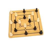 Gogogmee Tablero Portátil de Nine Mens Morris con Fichas Tridimensionales para Entretenimiento Familiar y Tradicionales de Mesa