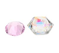 Gogogmee Tazón de Vidrio Hexagonal para Manicura con Tapa Resistente y Duradero para Acrílicas Herramienta Profesional para de Uñas y Cuidado de Manicure