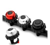 Gogogmee Timbre Giratorio para Bicicleta Negro Bocina Potente de Aleación de Aluminio Antioxidante 3 Piezas Accesorios para Ciclismo Urbano Montaña y Carretera