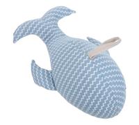 Gogogmee Tope de Puerta Decorativo Forma de Ballena Azul Oscuro, Tope Anticolisión de Tela Resistente, Bloqueador de Corrientes de Aire para Uso Interior Hogar y Oficina