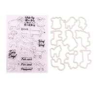 Gogogmee Troquel de Corte y Sello Transparente de Silicona y Tpr, Set DIY de Manualidades para Álbumes de Recortes y Diarios, Plantilla Reutilizable para Scrapbooking y Decoración Creativa