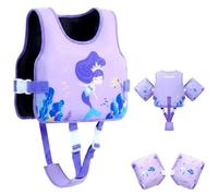 Gogokids Chaleco salvavidas para niños con alas desmontables y 8 elementos de flotabilidad, ayuda de natación ajustable para niños de 2 a 6 sí (15-30 kg), manguitos de natación para piscina y clases