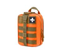 Gogoku Bolsa de primeros auxilios de nailon 1000D táctica Molle, bolsa médica vacía para actividades al aire libre, suministros médicos, camping, senderismo, viajes, solo bolsa (naranja)