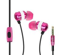 GOgroove AUDIOHMHF-BLU - Auriculares en oreja con micrófono, manos libres y reducción de ruido, compatible con Apple iPhone 6 Plus, Motorola Nuevo Moto G, BQ Aquaris E5, Sony Xperia M2, Nokia Lumia 520 y más móviles con puerto audio jack 3,5 mm, color rosa - fuchsia