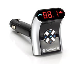GOgroove Transmisor FM Bluetooth para Radio De Coche - Carga USB, Llamadas Manos Libres, Controles De Música, Entrada/Salida Auxiliar, Reproducción De Audio Y Mp3, Compatible con Smartphone