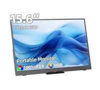gogtesi Monitor portátil de 15.6 pulgadas FHD 1080P con soporte, pantalla IPS para PC, Mac, teléfono, interruptor, PS, Xbox con USB-C y HDMI (sin adaptador)