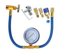 gohantee R134a Manguera de Carga de Refrigerante de Aire Acondicionado con Calibre 2.75", R134a Can Tap y Acoplamiento Rápido, 1/4" Adaptador Macho y BPV31 Válvula para AC
