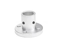 GOHAPY Brida de base soporte eje guía redondo, placa frontal brida diámetro interior 8 mm a 50, torno precisión, 1 pieza(Silver,13x18x38x24mm)