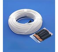 GOHAPY Elemento Calefactor de Fibra de Carbono, Cable Calefactor de Fibra de Carbono de 12K 33ohm/m, Cable Calefactor de Suelo cálido de 50/100m, Cable de Silicona(100M)