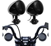 GoHawk AN4 Gen.2 - Amplificador Todo en uno Integrado de 4 Pulgadas, Rango Completo, Impermeable, Bluetooth, Altavoces estéreo para Motocicleta, Sistema de Amplificador de Audio con AUX para Harley