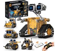 Gohero - Kit de construcción de robots, juguetes STEM 5 en 1 para niños de 8 a 10 años con control remoto y de aplicación, kits técnicos de robótica con 16 expresiones LED, regalos de Navidad y
