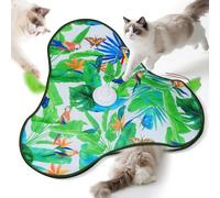 GOHHME Juguete Interactivos Gato de Interior, Juguetes Automático Gato con Plumas y 15 Modos de Juego Gatos, Cat Toys con Plumas Que Cantan y se Mueven, Brinquedos para Gatos de Caza y Escondite