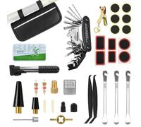 GOHHME Kit de Herramientas para Bicicleta 16 en 1 Multifunción - Con Mini Bomba y Antipinchazos, Accesorios Bici Todo Terreno y Bolsa Impermeable para Hombres y Ciclistas