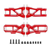GoHobby Conjunto de brazos de suspensión de aluminio delantero y trasero para Traxxas 4-Tec 2.0 VXL AWD 1/10 RC Touring Car (rojo)